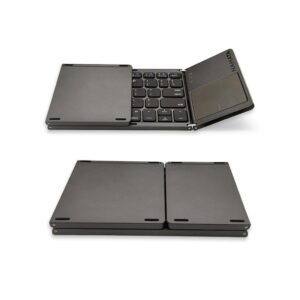 B033 Mini Folding Keyboard Bluetooth Foldable Wireless Keypad with Touchpad for Windows,Android,iOS Tablet Ipad Phone